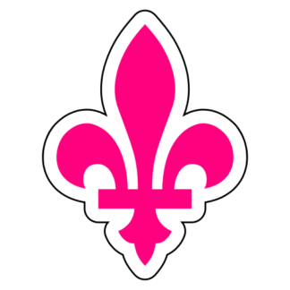 Québec Fleur De Lys Sticker (Hot Pink)